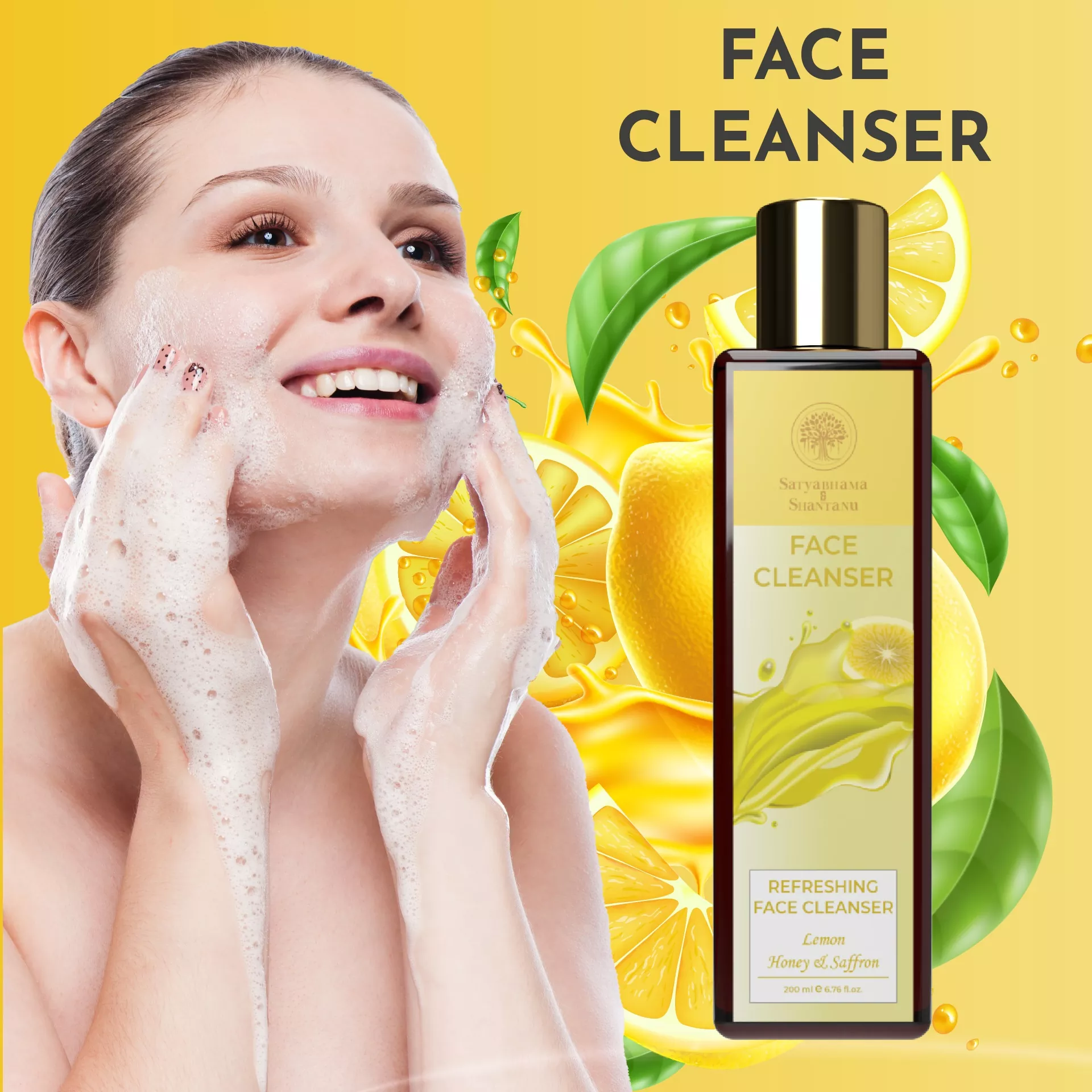 Lemon Honey & Saffron Face Cleanser (200ml)